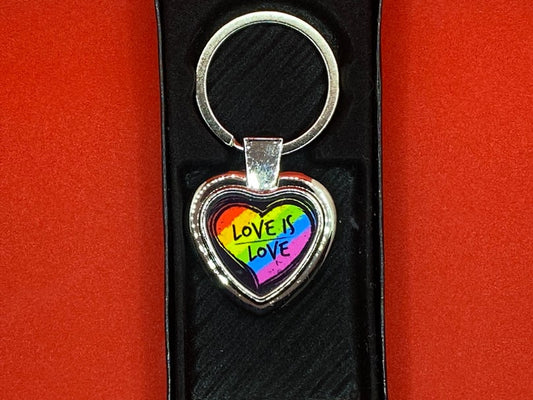 Love is Love Metal keyring