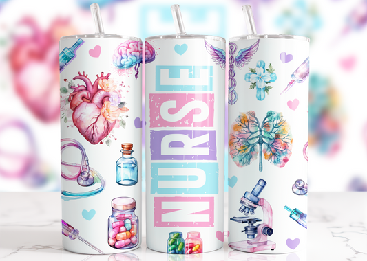 Nurse 20oz skinny tumbler