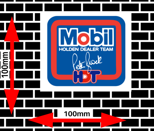 Mobil HDT Peter Brock Signed vintage/retro Sticker