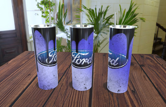 Ford Logo Printed Tumbler 20oz skinny