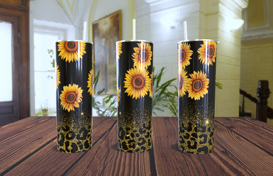 Sun flowers 20oz skinny tumbler