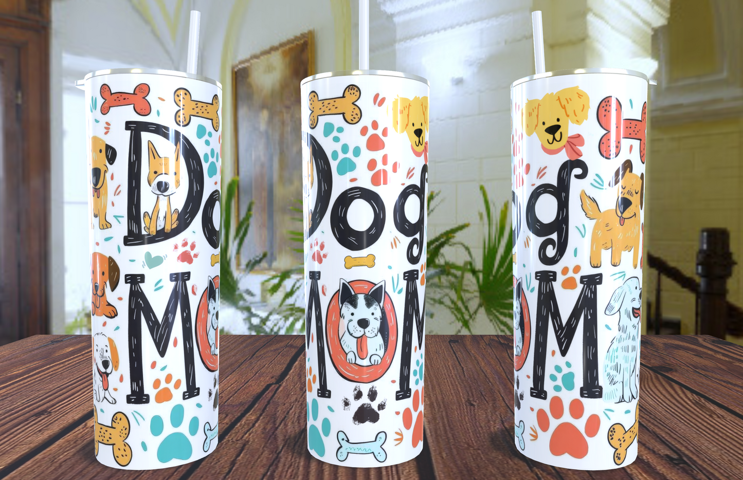 Dog mum skinny tumbler