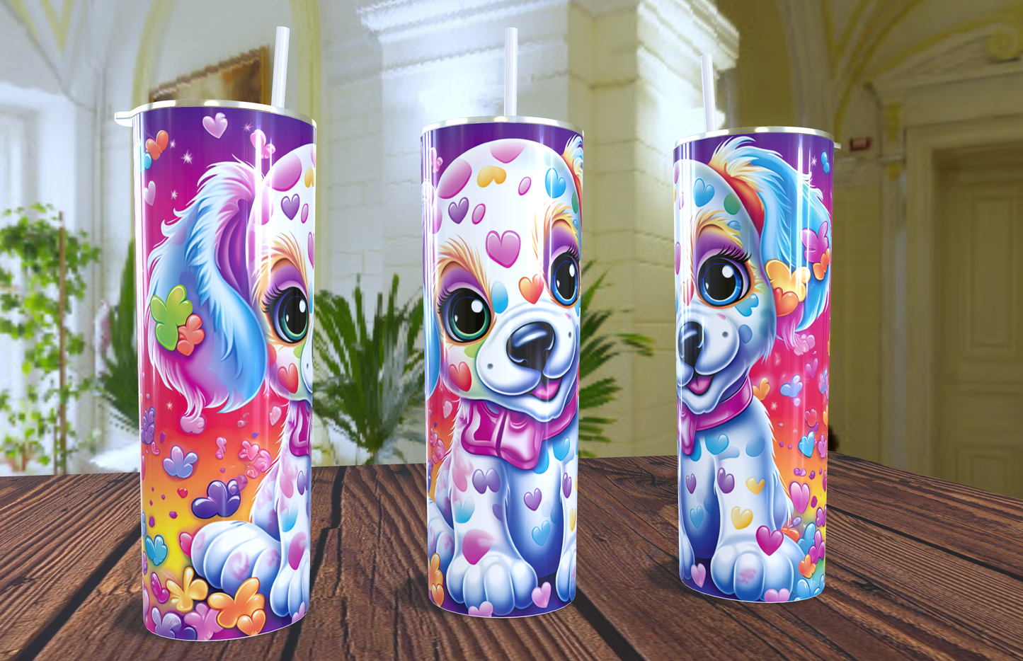 Puppy 20oz skinny tumbler