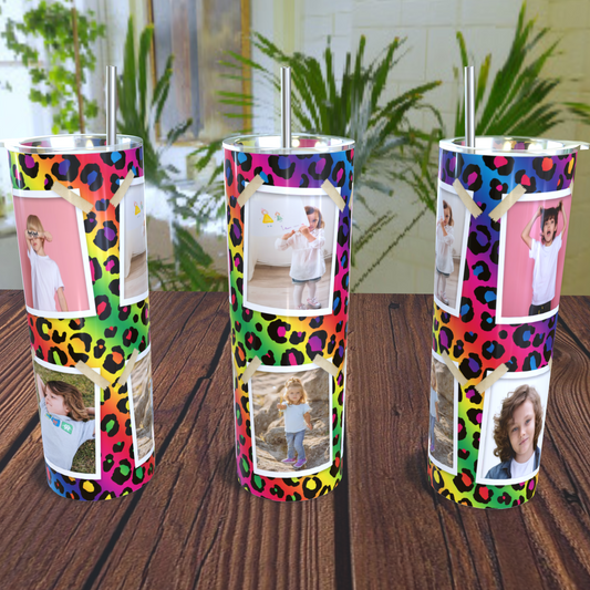 colourfull design photo tumbler 20oz skinny