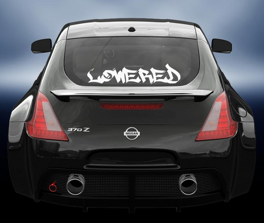 Lowered vinyl sticker