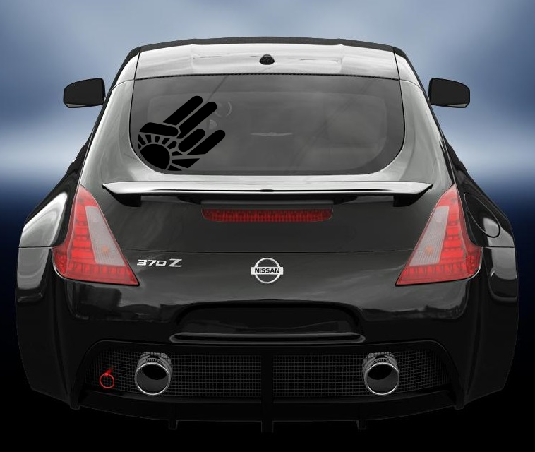 JDM rising sun hand vinyl decal