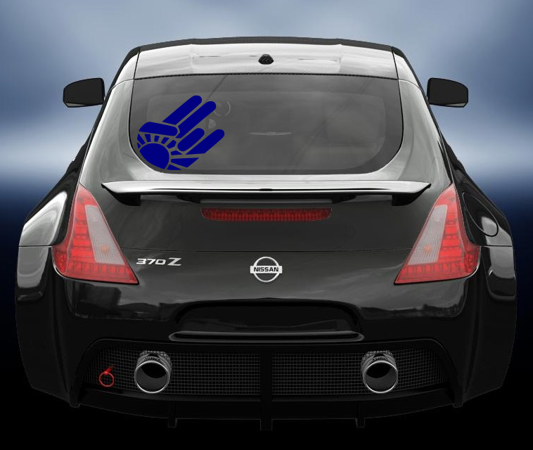 JDM rising sun hand vinyl decal