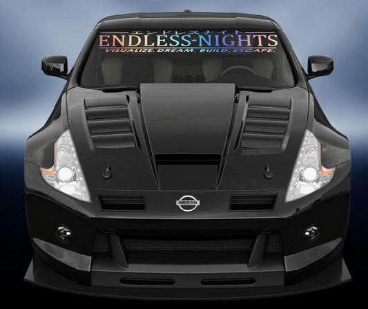 Endless nights car windscreen jdm style banner