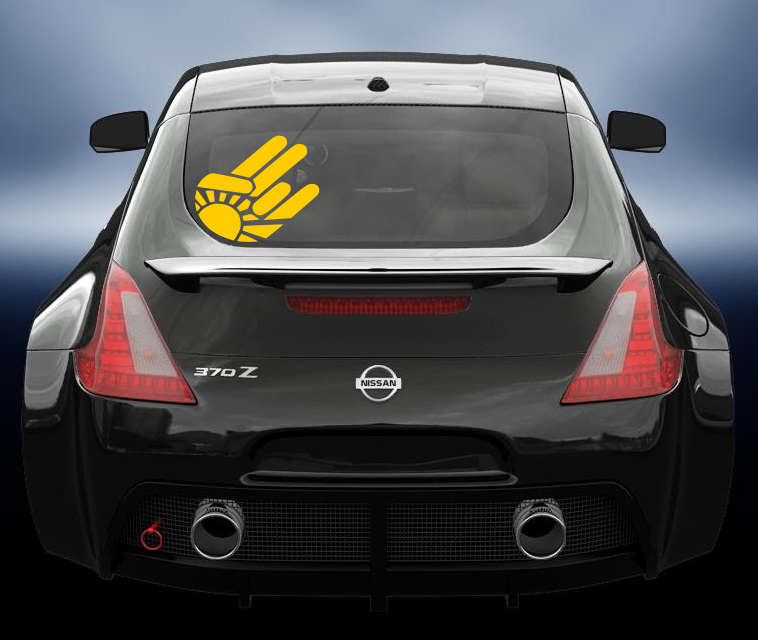 JDM rising sun hand vinyl decal