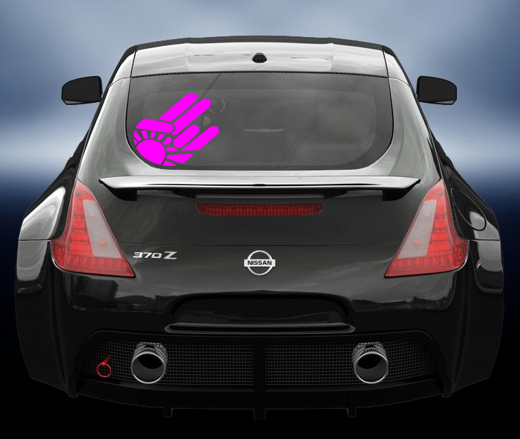 JDM rising sun hand vinyl decal