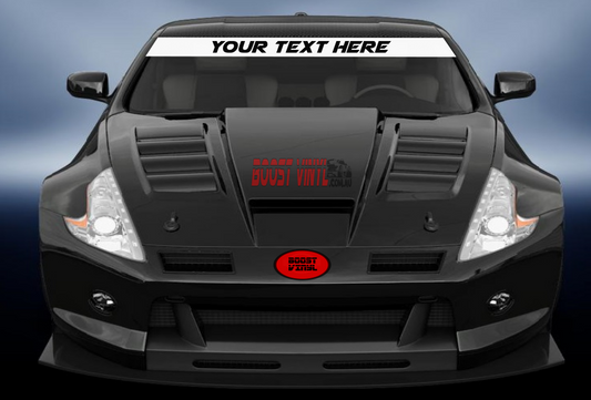 reverse windscreen banner custom text