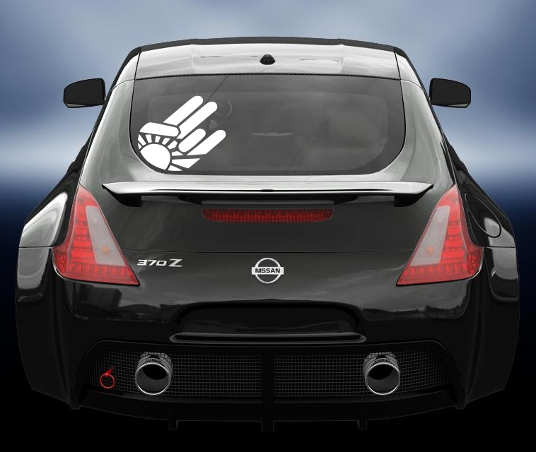 JDM rising sun hand vinyl decal